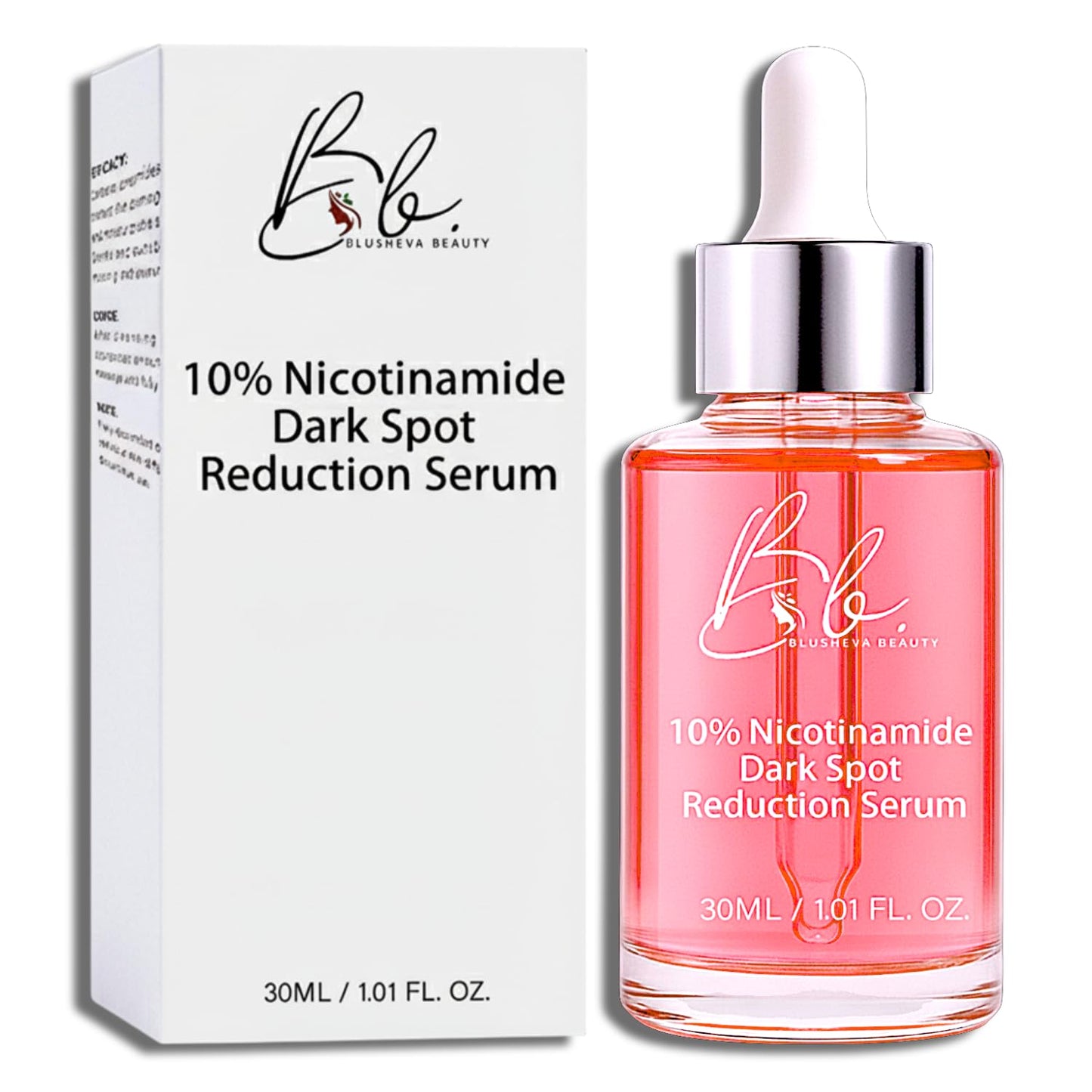 Blusheva Beauty 10% Niacinamide + Zinc PCA Serum — Dark Spot Reduction, Oil Control & Pore Minimizing | Hydrating Hyaluronic Acid — 30ml