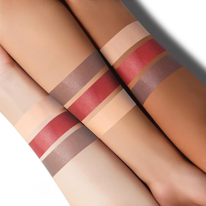 Lezero 3Pcs Contour Stick Makeup Kit, Shades with Highlighter, Blush and Bronzer Trio for Sculpt the Cheeks and Body, Longwear, Waterproof, Matte Finish Series,#1 NEUTRAL (17,20,23)
