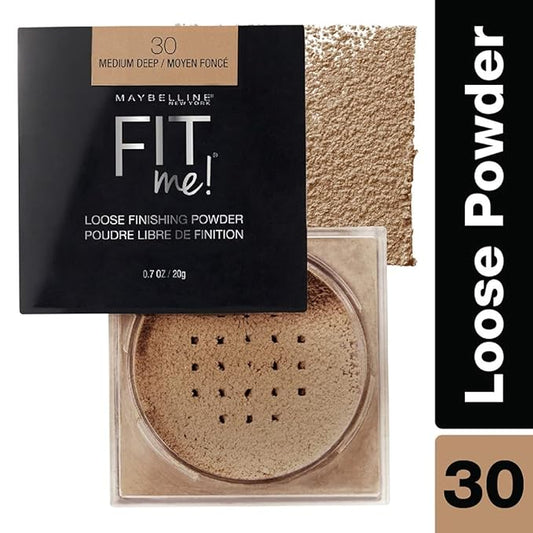 Maybelline Fit Me Loose Setting Powder, Face Powder and Finishing Makeup, Medium Deep, 1 Count