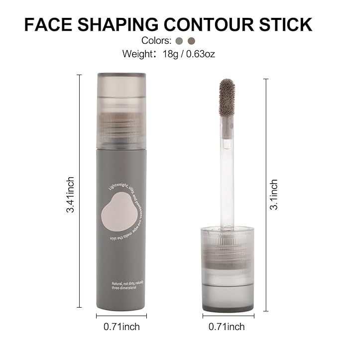 Erinde Cool Toned Liquid Contour Stick β Cold Grey Cream Bronzer for Sculpted Look, Lightweight Blendable Matte Finish, Long Lasting Liquid Contouring Makeup, Vegan & Cruelty-Free, 102