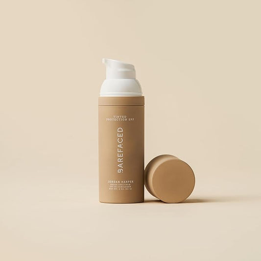 Barefaced Tinted Protection SPF 50+ β Broad-Spectrum Sunscreen with Zinc Oxide, Niacinamide & Hyaluronic Acid β Oil-Free UV Protection, Hydration & Anti-Aging with Universal Tint (60ml)