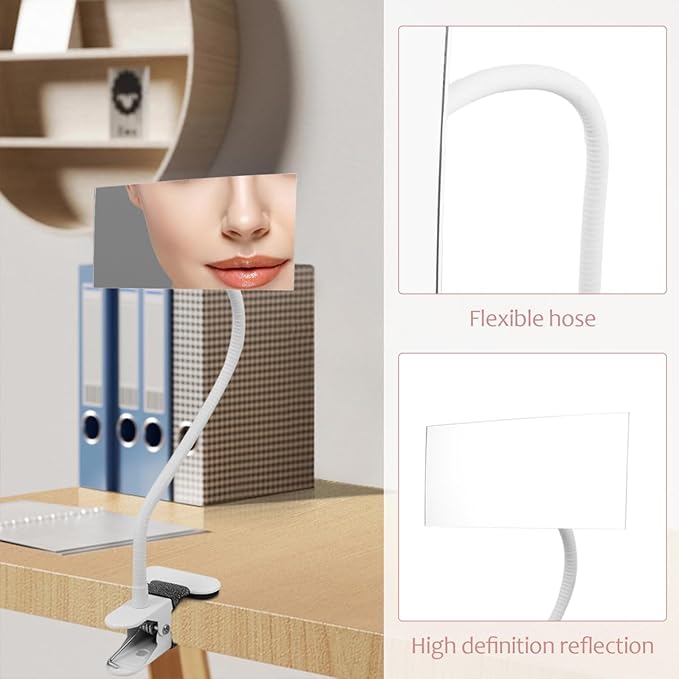 Cabilock Desktop Anti-Peeping Makeup Mirror with Adjustable Angles, High-Definition Reflection, Privacy Protection, and Compact Design for Office Desk Use