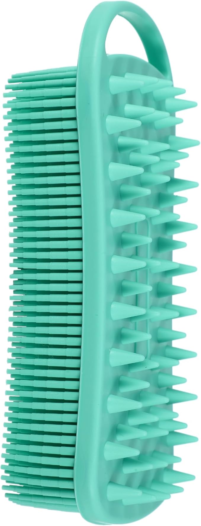VOCOSTE Silicone Body Scrubber, 2 in 1 Body Brush Hair Scalp Massager, Soft Body Scrubbers for Use in Shower, Lathers Well Exfoliating Body Scrubber for All Skin Types, Green