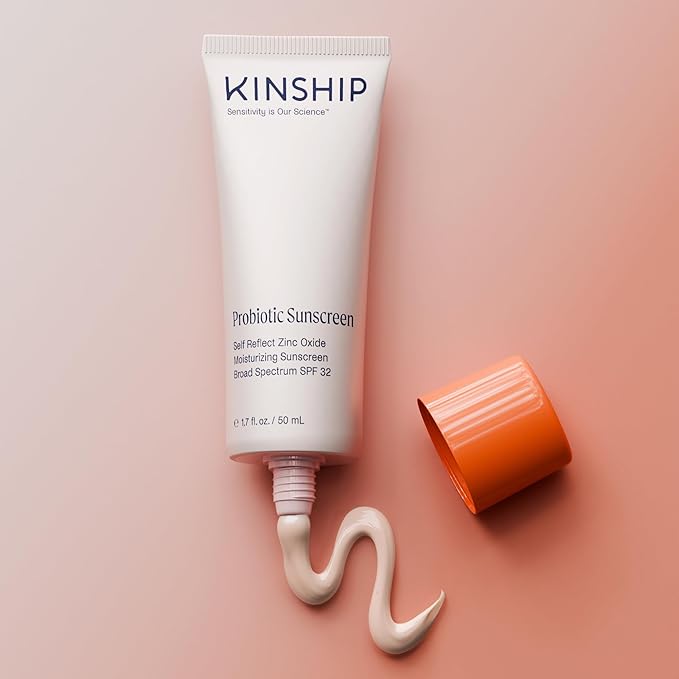 Kinship Zinc Oxide Mineral Facial Sunscreen Self Reflect SPF 32 for Sensitive Skin - Vegan - Clean & Reef Safe Sunblock for Face & Body (1.75 oz)