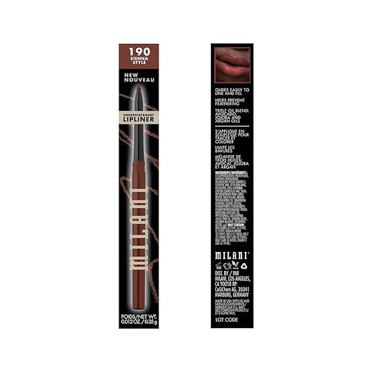 Milani Understatement Lipliner Pencil - Highly Pigmented Retractable Soft Lip Liner Pencil, Easy to Use Lip Makeup