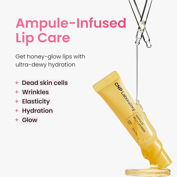 CNP Propolis Jelly Tinted Lipcerin - Pink Donut, Hydrating Lip Gloss with Manuka Honey & Hyaluronic Acid, Gifts for Women, Korean Skin Care, 0.3 fl.oz.