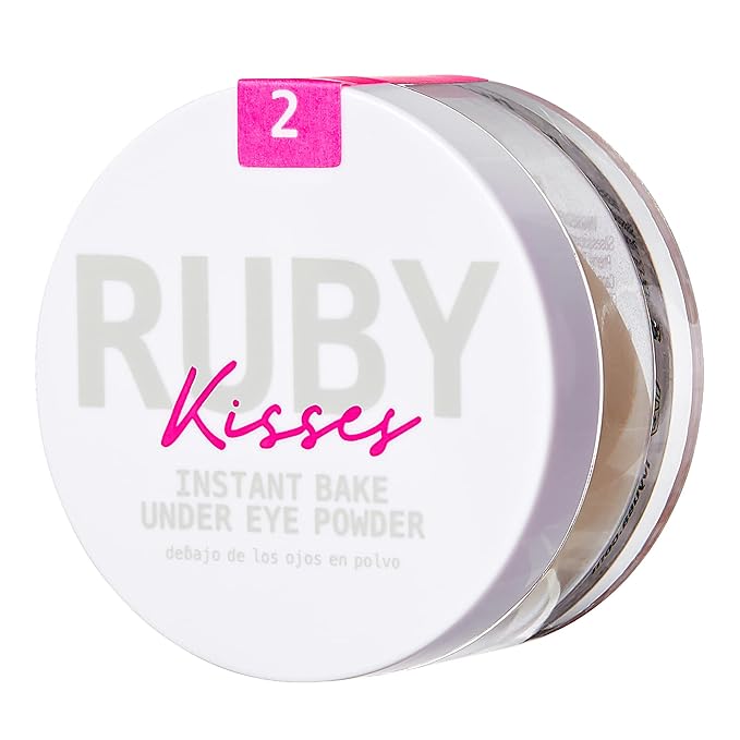 Ruby Kisses Instant Bake Undereye Powder - Vegan, Cruelty Free Powder for Brightening Eyes and Smudge-Free Makeup