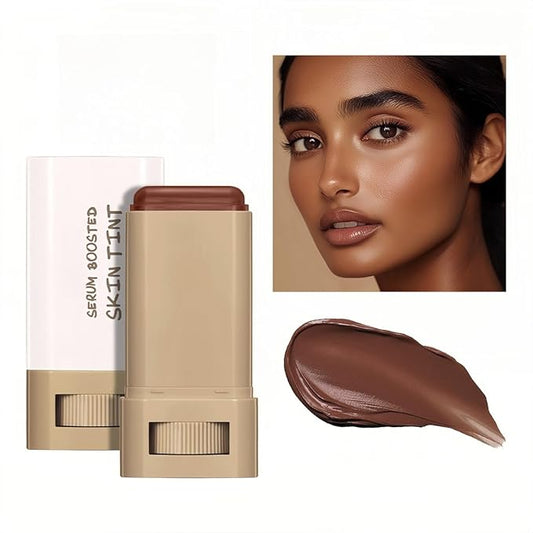 6 Colors Foundation Stick Serum Boosted Skin Concealer, Moisturizing Serum Lightweight Contour Foundation Face Stick for Women (01)