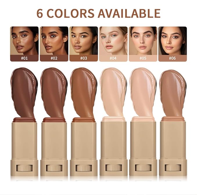 Beauty Balm Serum Boosted Skin Tint, Foundation Stick Solid Tinted Moisturizing Serum Contour Stick for Face Makeup, Buildable Medium-to-Full Coverage, Natural Finish