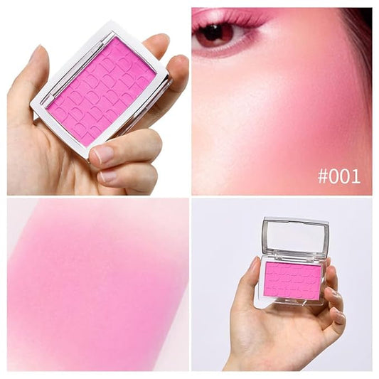 Blush Powder Palette, Multi-Use Matte Makeup Blush Palette for Cheeks, Eyes, Long-Lasting, Natural Look, Complements All Skin Tones, Vegan, High Pigmented (Pink, Normal)