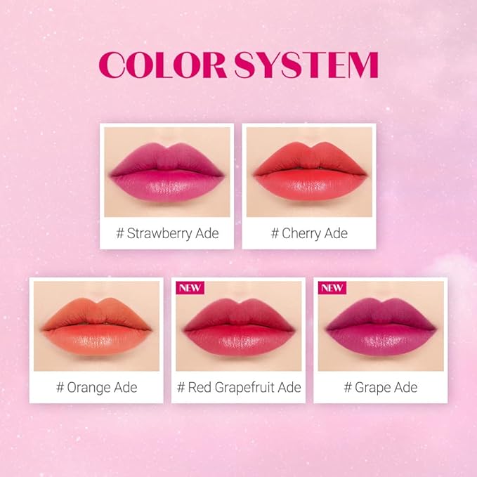 ETUDE Dear Darling Water Tint - Cherry Ade (9g) | Vivid Color Lip Stain with Moisturizing Weightless & Non-sticky Finish Lip Stain | Smudge-proof Lip Tint | Korean Makeup, Kbeauty