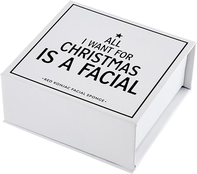 Konjac Exfoliation and Cleansing Facial Sponge, 1-Piece, All I Want for Christmas