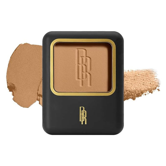 Black Radiance Pressed Powder, Buildable & Blendable Matte Finish Shine Control Compact with Mirror & Applicator, Cruelty-Free & Vegan - Crรจme Fresh