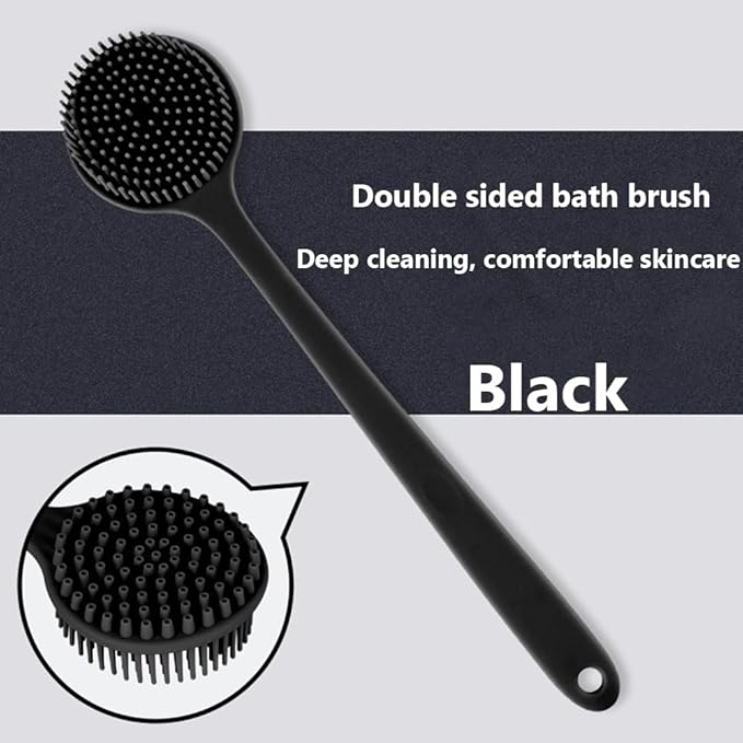 Back Scrubber for Shower, Shower Brush οΌLong Handle Back ScrubberBody Exfoliator for Wet or Dry Brushing