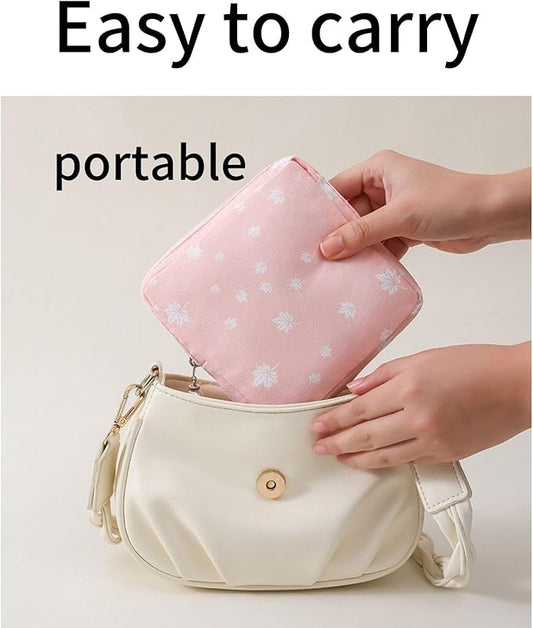 2PCS Mini Makeup Bag,Cute Pocket Cosmetic Bag,Portable Small Make Up Bags for Women,Travel Cosmetic Bag Small Makeup Pouch,Mini storage bag for Sanitary pad,coin,lipstick,jewelry