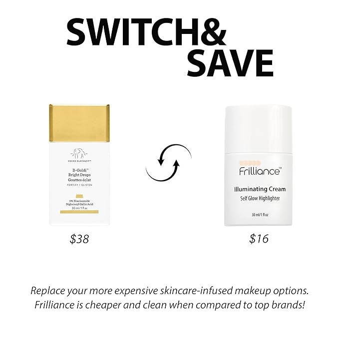 Frilliance Cheek Duo, Very Berry Glow, Illuminating Highlighter Tint, Cruelty Free Hypoallergenic for Teens of All Skin Types
