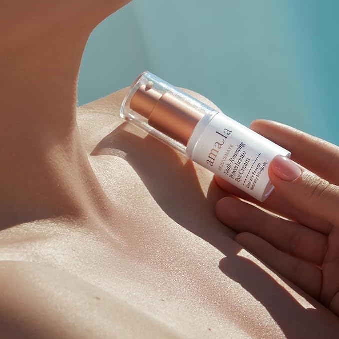 Amala Youth-Renewing Powerhouse Eye Cream - Anti-Aging Cream that Targets Dark Circles, Puffiness and Under Eye Bags with French Pine Extract, Moth Bean Retinol-Alternative and Cupuacu Butter (15ml)