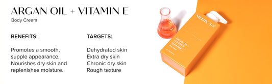 Medix 5.5 Argan Oil Cream + Vitamin E Anti Aging Skin Care Moisturizer Body Cream | Firming Body Lotion Reduces Look Of Wrinkles, Cellulite, Crepey Skin, & Uneven Skin Tone For Women & Men, 15 Fl Oz