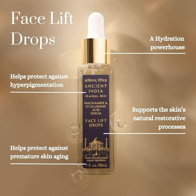 Rachel Roy Niacinamide & Hyaluronic Acid Face Serum with Retinol & Aloe Vera — Brightening, Hydrating Anti-Aging Serum for Dark Spots & Uneven Skin Tone — 1 fl oz