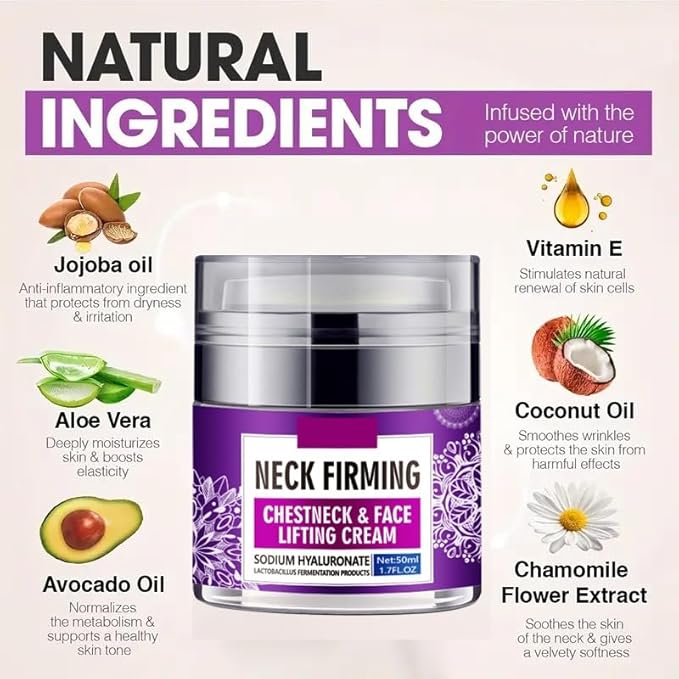 Collagen Face & Neck Firming Cream - Best for Tightening Sagging Skin, Tighten & Lift Firming Neck Cream Anti-Aging Neck Wrinkle Creams Day & Night Neck Cream Moisturizing for Sensitive Skin