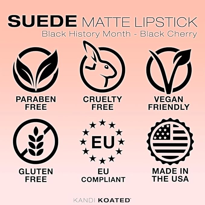 Kandi Koated Black Excellence Suede Matte Lipstick Burruss | Black Cherry | Special Edition | Creamy Texture, Rich Colors, Paraben-Free, Cruelty-Free, | Beauty & Makeup