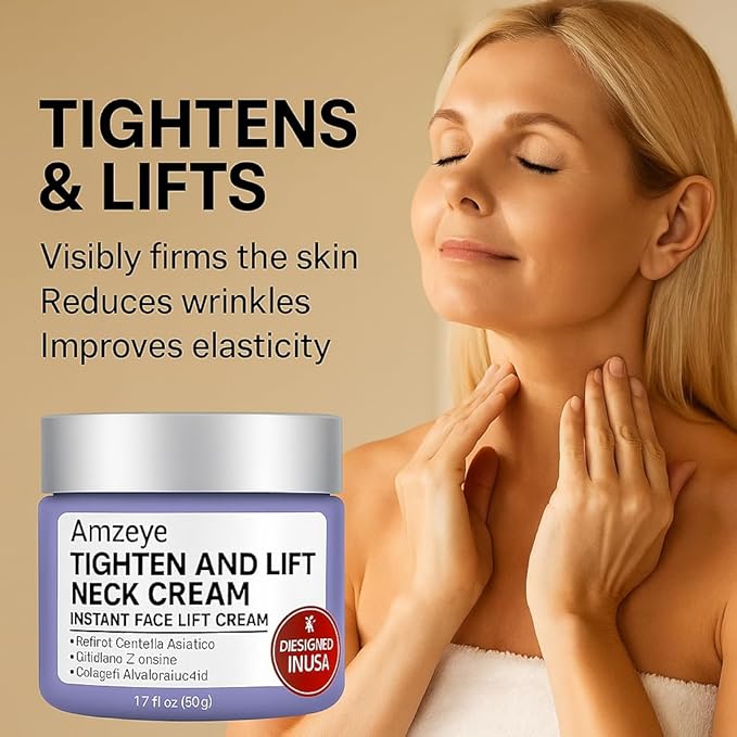 Tighten and Lift Neck Cream, Instant Face Lift Cream, 1.7 fl oz, Firming Fine lines, Loose & Sagging On Face, Decollete & Other Skin Areas