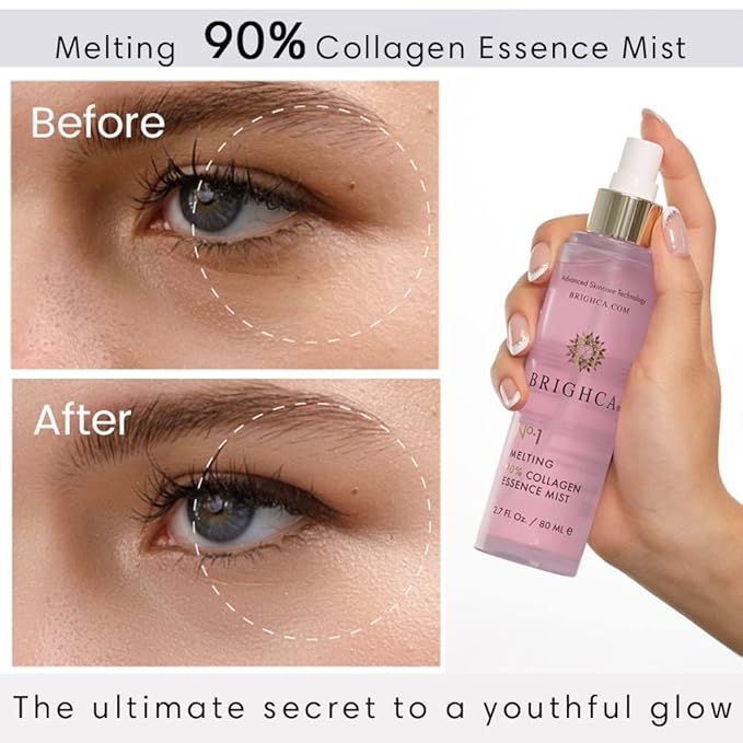 Melting 90% Collagen Essence Mist (2.7 Fl Oz) | Anti Aging, Renew Skin Cells and Protect Skin Barrier with 90% Marine Collagen and TriAqua Menderβ’