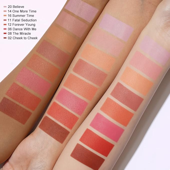 Oulac Peach Blush Makeup for Fair Light Skin | Pigmented Powdery Korean Style | Natural Radiant Look | Blendable & Buildable | Vegan Cruelty-Free | 4.8g 16 Summer Time