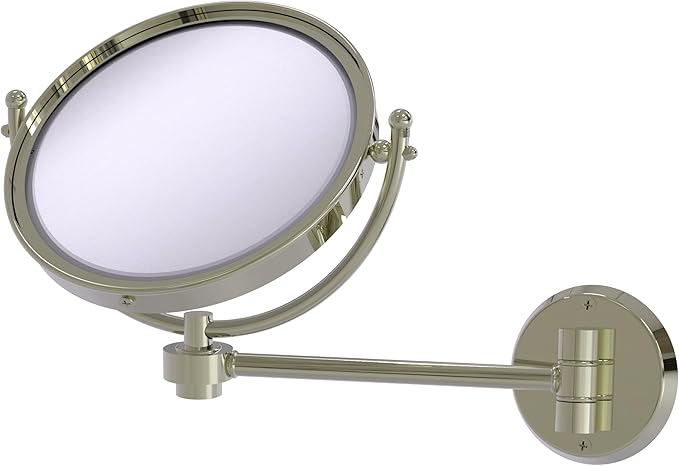 Allied Brass WM-5/5X-SGL 8 Inch Wall Mounted Make-Up Mirror 5X Magnification, Spanish Gold