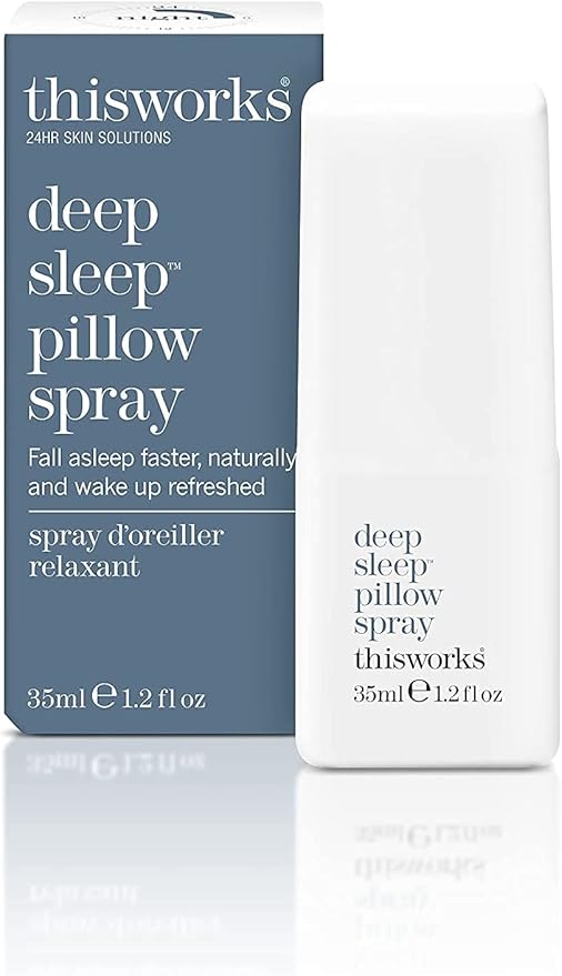 THISWORKS Deep Sleep Pillow Spray β Fast-Acting Natural Formula with Lavender for Relaxation and Restful Sleep β 35 ml (1.2 fl oz) Travel Size