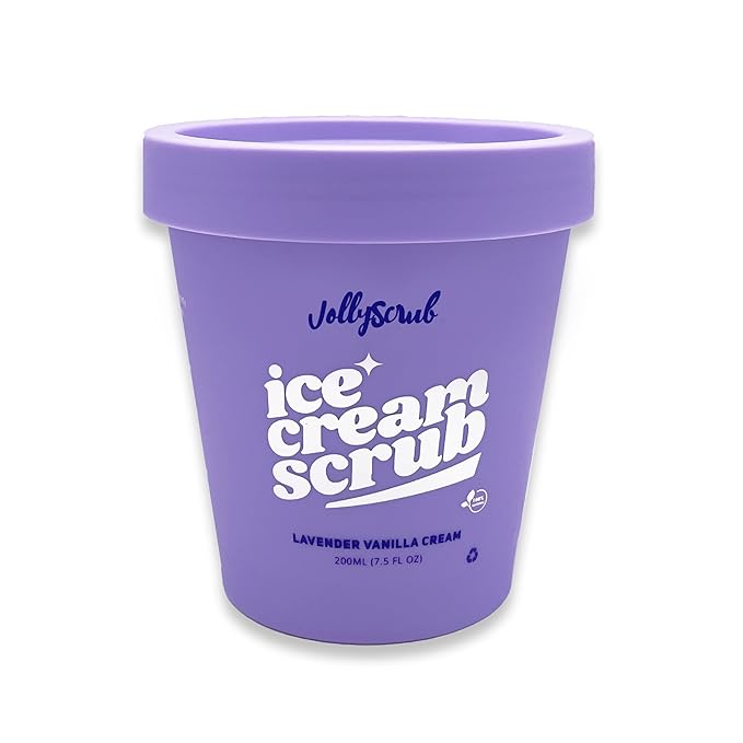 Ice Cream Scrub - Clean Moisturizing Sugar Scrub w/Whipped Shea Butter & Nourishing Oils β Fights Dry Skin & Creates Long Lasting Hydration (7.5 Fl Oz, Lavender Vanilla Cream)