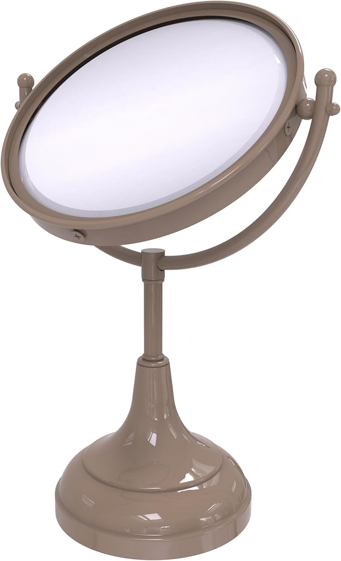 Allied Brass DM-2/3X-SHB 8 Inch Vanity Top Make-Up Mirror 3X Magnification, Shaded Beige
