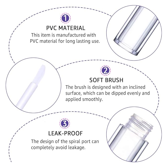 AMORIX 50 Pack Diamond Lip Gloss Tubes with Wand 5ml Empty Rhinestone Lip Gloss Containers Lipgloss Bottles Crystal Lip Gloss Supplies Kit + 3pcs Syringes + Labels for DIY Base