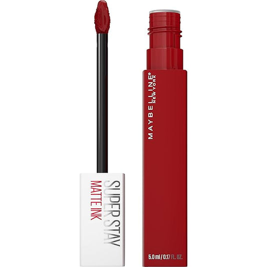 MAYBELLINE Super Stay Matte Ink Liquid Lipstick Makeup, Long Lasting High Impact Color & Color Sensational Shaping Lip Liner with Self-Sharpening Tip, Brick Red, Red, 1 Count