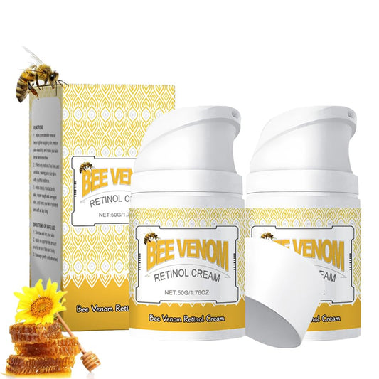 2PCS Bee Venom Retinol Cream, 2025 New Bee Venom Retinol Anti Wrinkle Facial Moisturizer Firming Skin Cream, Fine Lines, for All Skin Types