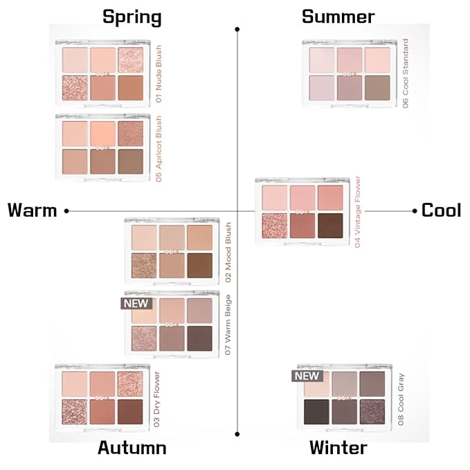 BBIA Ready To Wear Eye Palette - Ultimate Eyeshadow Palette Blendable & Buildable Shade Soft Texture Shimmer Finish Gorgeous Pearls Daily Eye Shadow Colors Vegan Korean Eye Makeup (02 MOOD BLUSH)