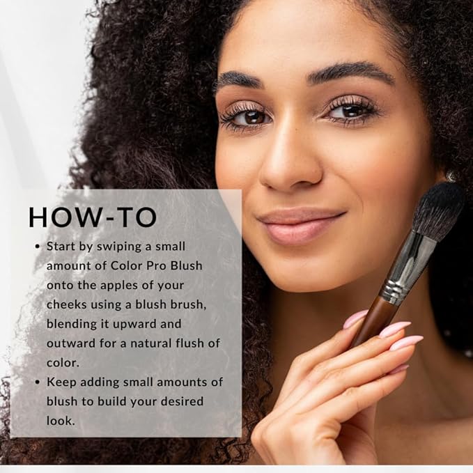 Color Pro Blush by Flori Roberts, Pressed Powder Blush with Buildable Coverage, Complexion Enhancing Makeup