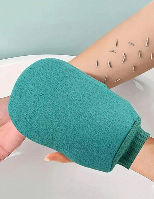 Exfoliating Bath Glove, Teal, Double-Sided Body Scrubber