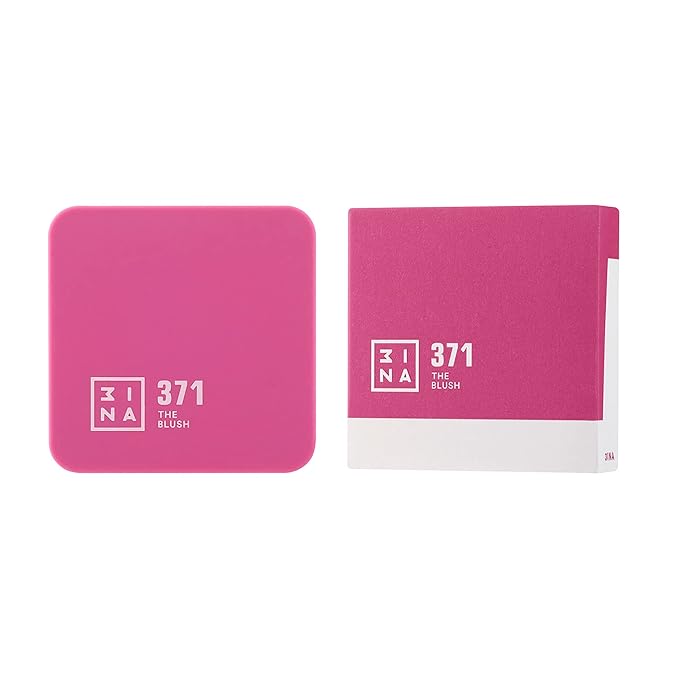 3INA The Blush 371 - Natural, Light Mineral Powder Blush For Sensitive Skin - Blendable, Buildable Rouge To Give Skin A Pigmented, Dewy Glow - Vegan, Cruelty Free, Eco Friendly Blush Makeup - 0.26 Oz