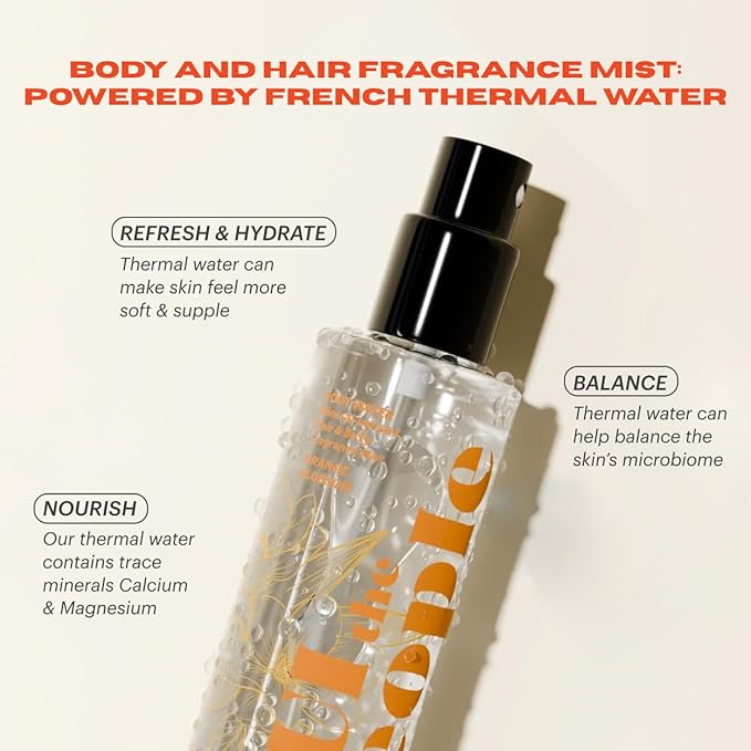 OUI the People BODY WATER, Orange Blossom Mineral-Infused Hair & Body Spray Fragrance Mist, Hydrating Hair Perfume for Women, Moisturizing Body Mist for Women
