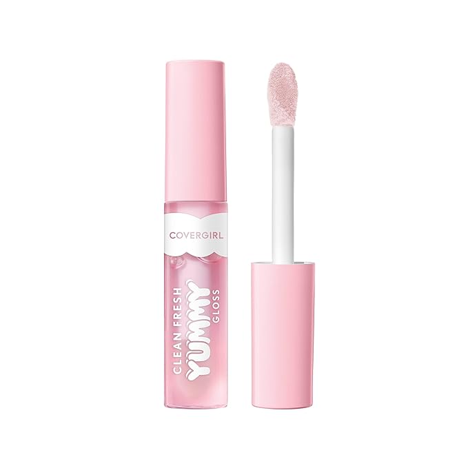 COVERGIRL Clean Fresh Yummy Lip Gloss, Sheer, Natural Scents, Vegan Formula - LetΓ’β¬β’s Get Fizzical