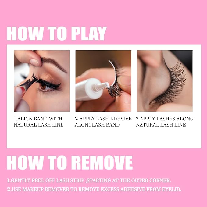 8Pair False eyelash book with tweezer Soft Reusable Handmade Volume Fluffy eyelashes(3D985tw)