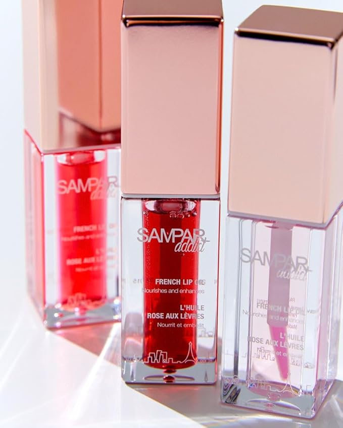 Addict French Lip Oil - Camellia Lip Oil for Deep Hydration, Glossy Finish & Nourishing Care - Non-Sticky Lip Treatment for Soft, Smooth Lips - All Skin Types - Cruelty-Free, 1 oz