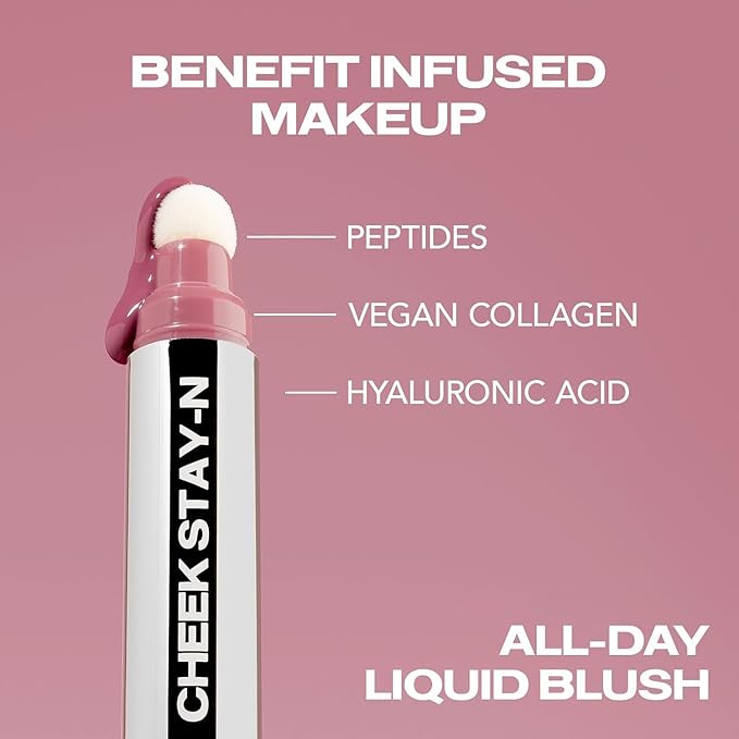 Sacheu Cheek STAY-N Liquid Blush for Cheeks β High Pigment, Buildable, Lightweight Cream Blush Infused With Squalane, for Dewy Radiant Flushed Cheeks β Long-lasting & Cruelty Free, Pretty in Pink Duo