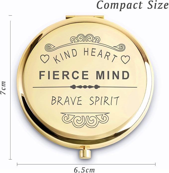 Personalized Gifts for Women Girls, Inspirational Compact Mirrors, 2025 Graduation Gifts for Her, Unique Mothers Day Birthday Gifts for Mom Sister Wife Daughter Niece, Friendship Gifts for Friends