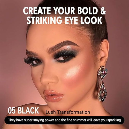 Matte Single Eye Shadow Palette Makeup, Matte Black Shimmer Monochrome Eyeshadow For Old Women, Pigmented Waterproof Sombras Para Ojos, Vegan, Talc, Paraben & Cruelty Free, 04