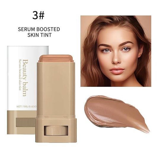 Foundation Stick Beauty Balm Serum Boosted Skin Tint Moisturizing Serum Contour Balm Makeup Suitable for All Skin Tones Create a Natural, Flawless Makeup Skin Tint Stick,03