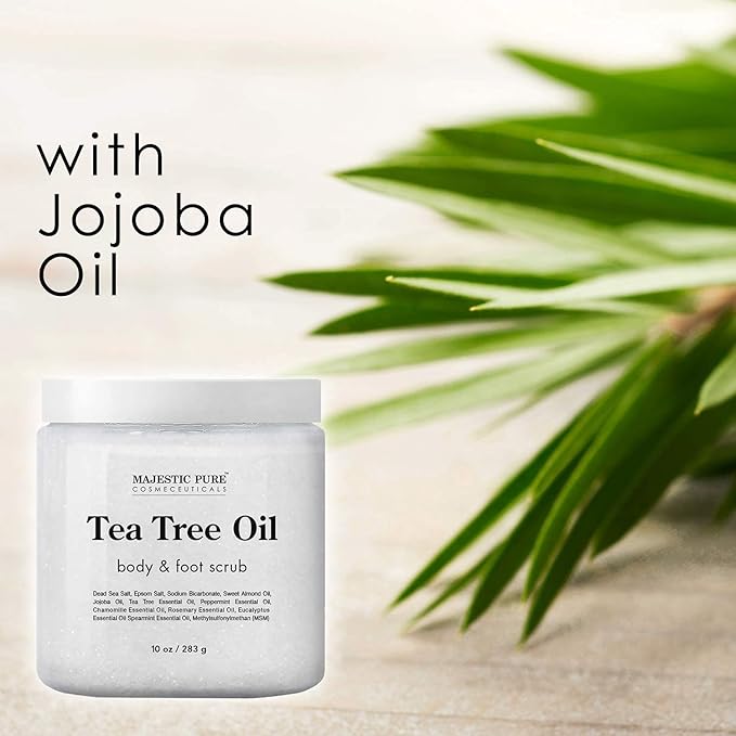 Majestic Pure Himalayan Body Scrub and Tea Tree Scrub Bundle β Body and Foot Scrub Combo set