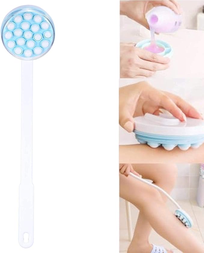 Lotion Applicator for Back, Back Bath Massager Long Handled Lotion Applicator for Body Back and Leg Bath Massaging Tool