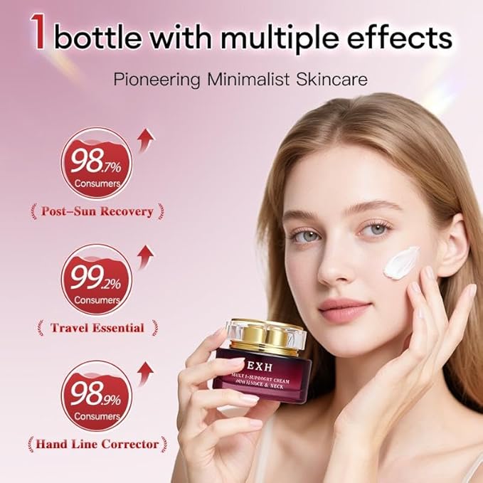 EXH Anti-Wrinkle Face Cream & Lotion – Firming, Lifting & Hydrating Moisturizer, Reduces Fine Lines, Improves Elasticity & Brightens Skin Tone for Youthful Radiance